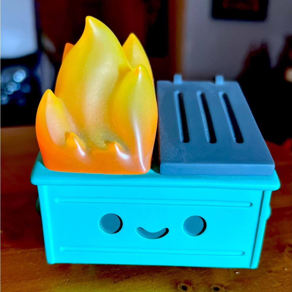 Dumpster Fire Figurine. Entertainment Earth.